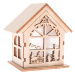 Drevený LED domček Christmas cabin hnedá​ , 8 x 6,5 x 5,5 cm