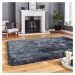 Tmovosivý ručne tuftovaný koberec Think Rugs Polar PL Charcoal, 120 × 170 cm