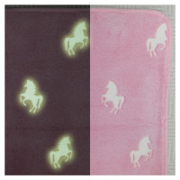 TEMPO-KONDELA GLOVIS TYP 2, svietiaci koberec, ružová/vzor, 80x150cm