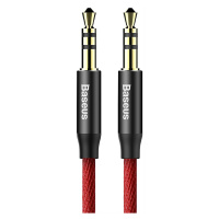 Baseus Yiven Series audio kábel 3, 5mm Jack 1, 5m, červená-čierna