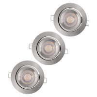 LEDVANCE Simple Dim LED reflektor v sade 3 ks, nikel