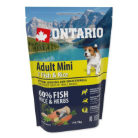 Krmivo Ontario Adult Mini Fish & Rice 0,75kg