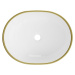 MEXEN - Viki umývadlo na dosku 48 x 35 cm, biela/zlatá vzor 21054809