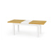 Rozkladací jedálenský stôl Leonardo biely/medový dub