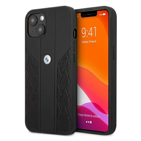 Kryt Case BMW BMHCP13SRSPPK iPhone 13 mini 5,4" black hardcase Leather Curve Perforate (BMHCP13S