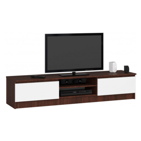 Stolík pod TV RTV K 160 CLP wenge / biely