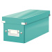 Zeleno-tyrkysový kartónový úložný box s vekom 14x35x14 cm Click&Store – Leitz
