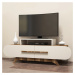 TV stolek ROSE 145 cm ořech/krémovo-bílý
