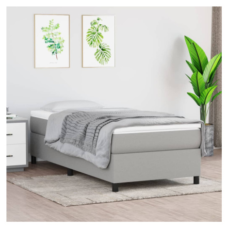 vidaXL Posteľný rám na boxspring bledosivý 80x200 cm látka