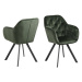 Dkton 23464 Dizajnová otočná stolička Aletris, lesnícka zelená