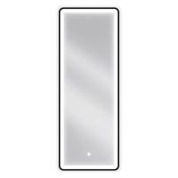 MEXEN - Coro zrkadlo s osvetlením 45 x 120 cm, LED 6000K, čierny rám 9817-045-120-611-70