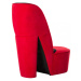 Kreslo v tvare topánky zamat Dekorhome Červená,Kreslo v tvare topánky zamat Dekorhome Červená