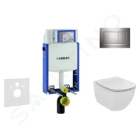 GEBERIT - Kombifix Modul na závesné WC s tlačidlom Sigma30, lesklý chróm/chróm mat + Ideal Stand