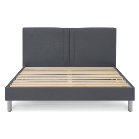 Čierna čalúnená dvojlôžková posteľ s roštom 160x200 cm Kerry - Bobochic Paris
