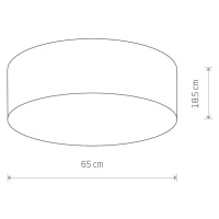 Stropné svietidlo Cameron, sivé, Ø 65 cm