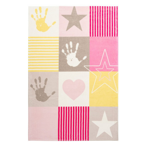 Detský kusový koberec Stars 411 pink Rozmery koberca: 160x230 Obsession
