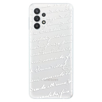 Odolné silikónové puzdro iSaprio - Handwriting 01 - white - Samsung Galaxy A32 5G