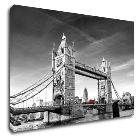 Impresi Obraz Tower Bridge čiernobielý - 90 x 60 cm
