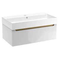 Kúpeľňová skrinka s umývadlom Naturel Stilla 80x30x45 cm biela STILLAD08005U2