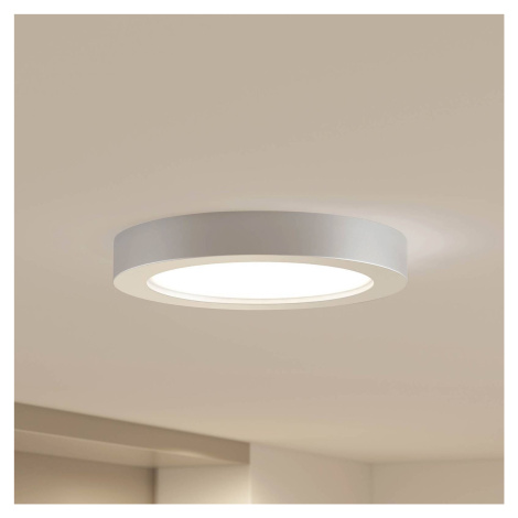 Prios Edwina LED stropné svetlo strieborné 24,5cm 3ks