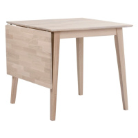 Matne lakovaný sklápací dubový jedálenský stôl Rowico Mimi, 80 x 80 cm