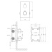SAPHO SAPHO - KIMURA podomietkový sprchový set s termostatickou batériou, box, 3 výstupy, chróm 