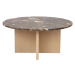 Hnedý mramorový okrúhly konferenčný stolík 90x90 cm Brooksville - Rowico