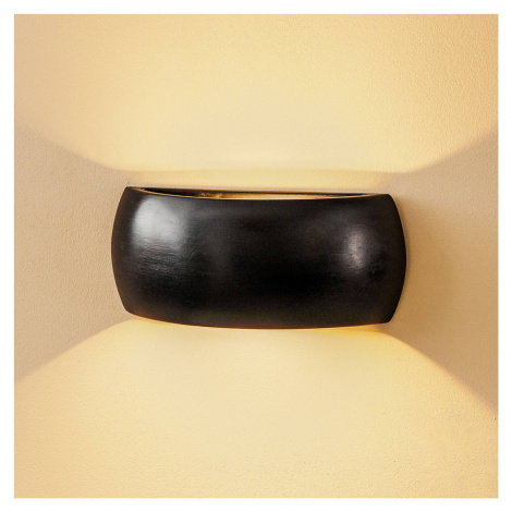 Nástenné svetlo Bow up/down keramika čierna 32 cm SOLLUX LIGHTING