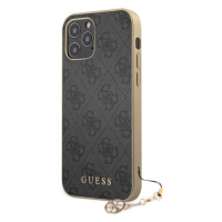 Puzdro Guess GUHCP12MGF4GGR na Apple iPhone 12/12 Pro 4G Charms sivé