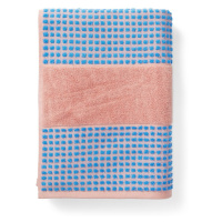 Modro-ružová froté osuška z Bio bavlny 70x140 cm Check – JUNA