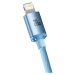 Kábel Baseus Crystal Shine Series CAJY001303, USB-C na Lightning, PD 20W, 1.2 m, modrý