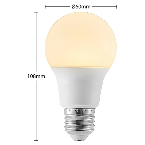 LED žiarovka E27 A60 8W 3 000K opálová, sada 6 ks