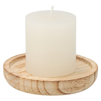 Vonná sviečka s dreveným podstavcom - vanilka