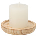 Vonná sviečka s dreveným podstavcom - vanilka