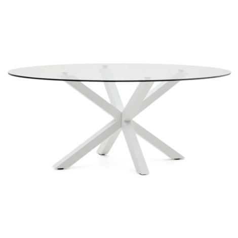 Jedálenský stôl so sklenenou doskou 100x200 cm Argo – Kave Home