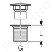 GEBERIT - Příslušenství Odpadový ventil s voľným prívodom a krytom ventilu, lesklý chróm 152.080