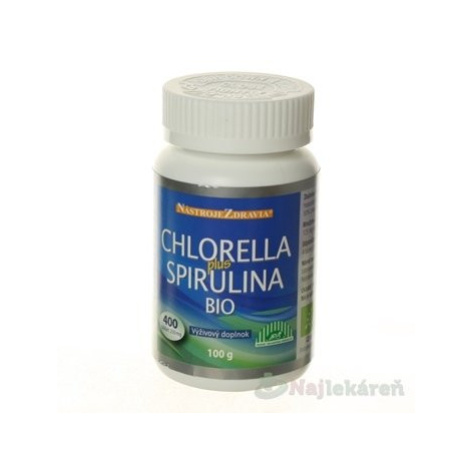 Nástoje zdraví Chlorella Plus Spirulina Bio 400 tabliet