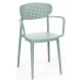 Plastová stolička s podrúčkami OSLO (rôzne farby) nílska zelená