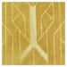 domtextilu.sk Medovo žltá deka s krásnou striebornou geometrickou potlačou 150 x 200 cm 47652-24