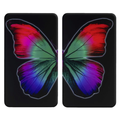 Kryty na sporák z tvrdeného skla v súprave 2 ks 52x30 cm Butterfly by Night – Wenko