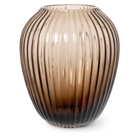 Hnedá sklenená váza Kähler Design Hammershøi, výška 18,5 cm