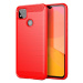 Xiaomi 12 Lite, silikónové puzdro, stredne odolné proti nárazu, vzor brúsený karbón, červené