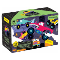 Mudpuppy Puzzle Monster Trucks - svieti v tme 100 dielov