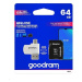 Karta GOODRAM microSDXC 64GB M1A4 All-in-one (R:100/W:10 MB/s), UHS-I Class 10, U1 + adaptér + č