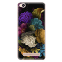 Odolné silikónové puzdro iSaprio - Dark Flowers - Xiaomi Redmi 4A