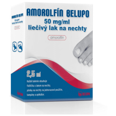 AMOROLFIN Belupo 50 mg/ml liečivý lak na nechty 2,5 ml