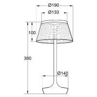 Aluminor La Petite Lampe stolná LED lampa, biela