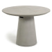 Betónový vonkajší jedálenský stôl Kave Home Itai, ⌀ 120 cm
