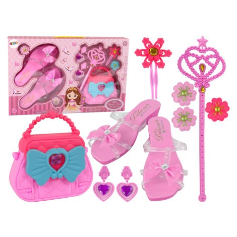 mamido Beauty Set Šľapky kabelka ružové manžetové gombíky