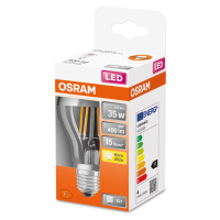 OSRAM LED žiarovka CLA34 zrkadlová 4 W E27 2700 K teplá biela strieborná